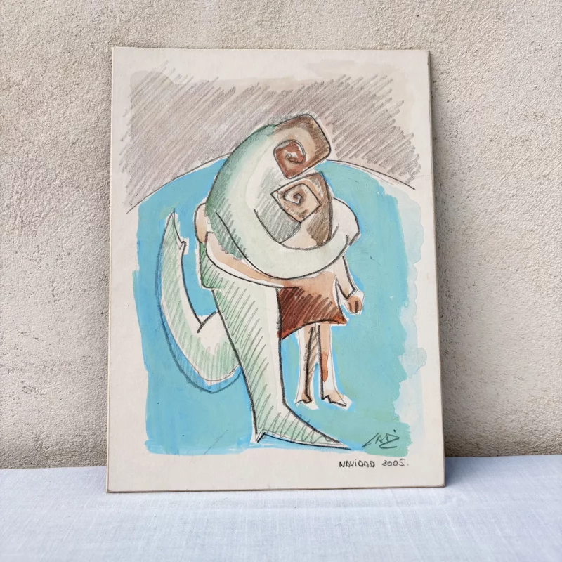 Obra sobre cartón y papel